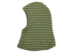Joha balaclava balaclava green stripes merino wool